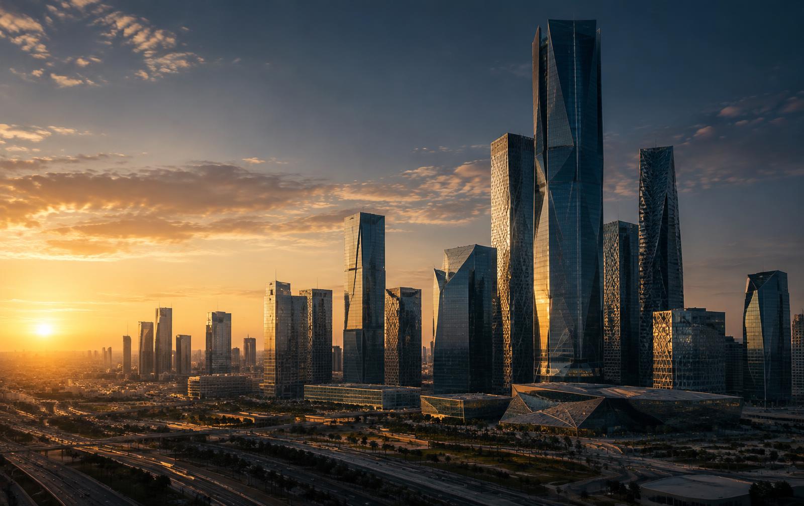 Riyadh financial district skyline